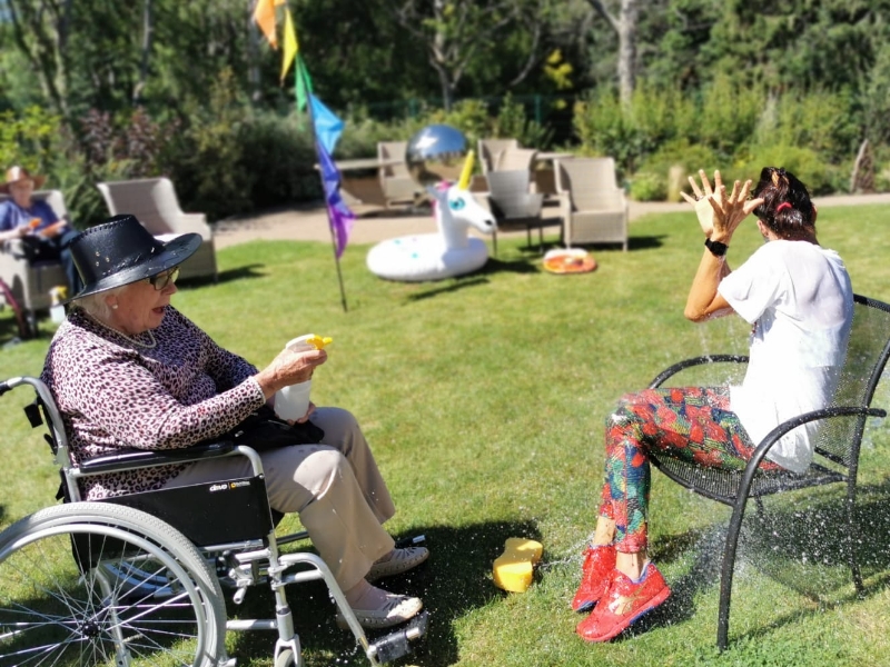 Residents at Jubilee House Care Home enjoy outdoor activity